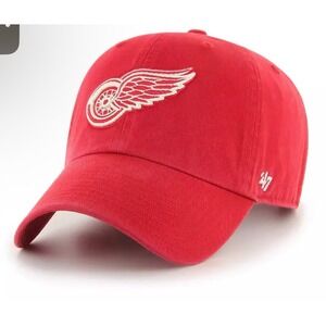 Men's '47 Red Detroit Red Wings Team Miata Clean Up Adjustable Hat